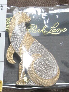 Cat pin/brooch silver and gold tone. Park Lane brand. New n package.